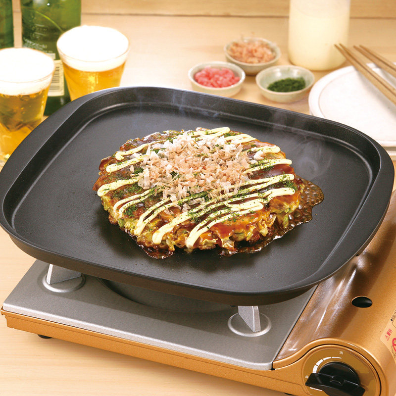 岩谷iwatani铁板烧长方形烤盘煎盘卡式炉适用烤鱿鱼家用户外便携