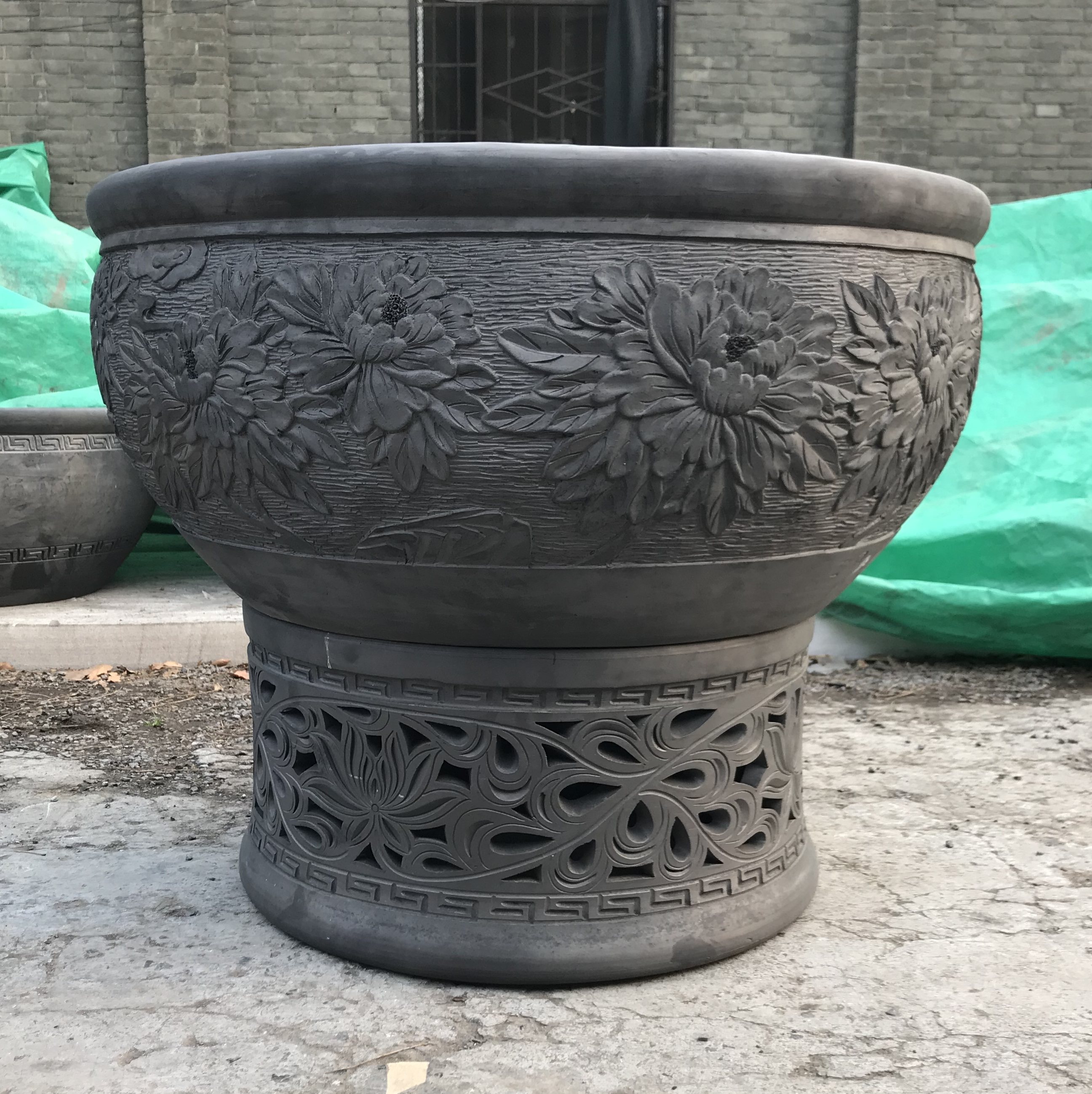 鱼缸老北京鱼大号养金乌龟睡碗莲荷荷花瓦盆鱼缸