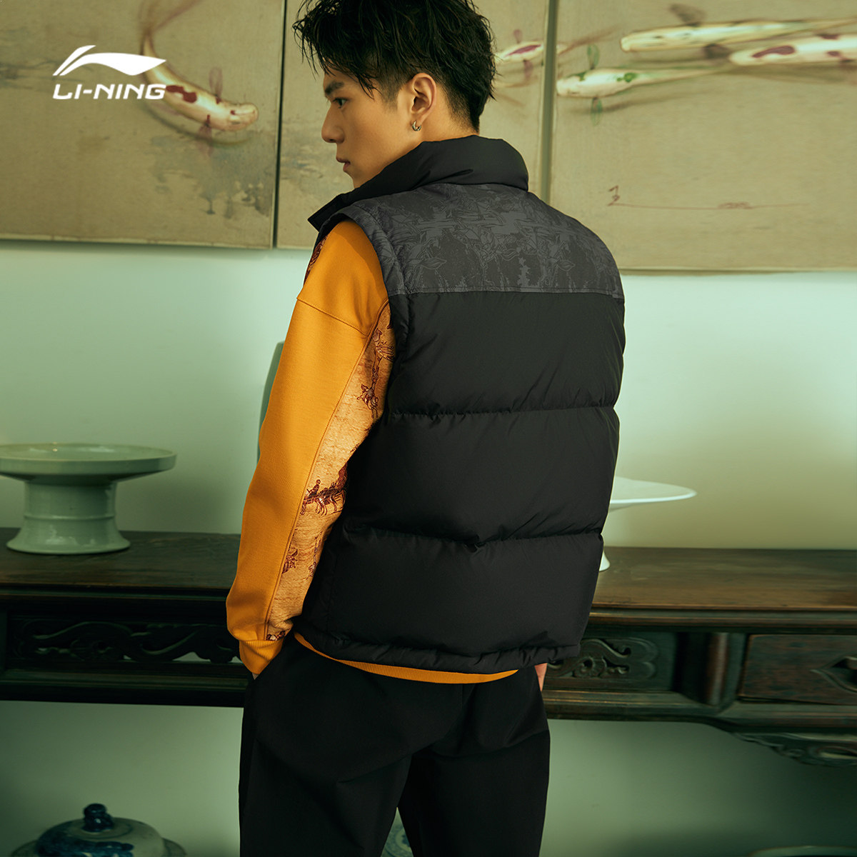 李宁x故宫宝蕴楼联名款羽绒服马甲男amrp065aymp323aymq043