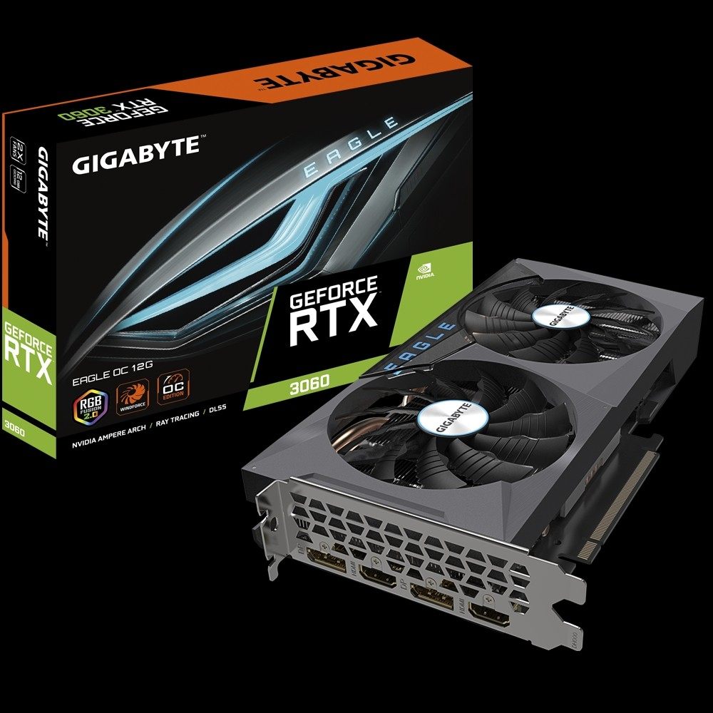 显卡rtx3060技嘉gigabyteeagle12g猎鹰ddr6智能电脑硬件