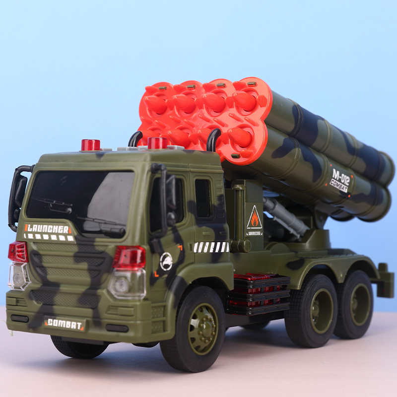 儿童导弹玩具车大炮炮车男孩军事模型坦克车模小汽车惯性