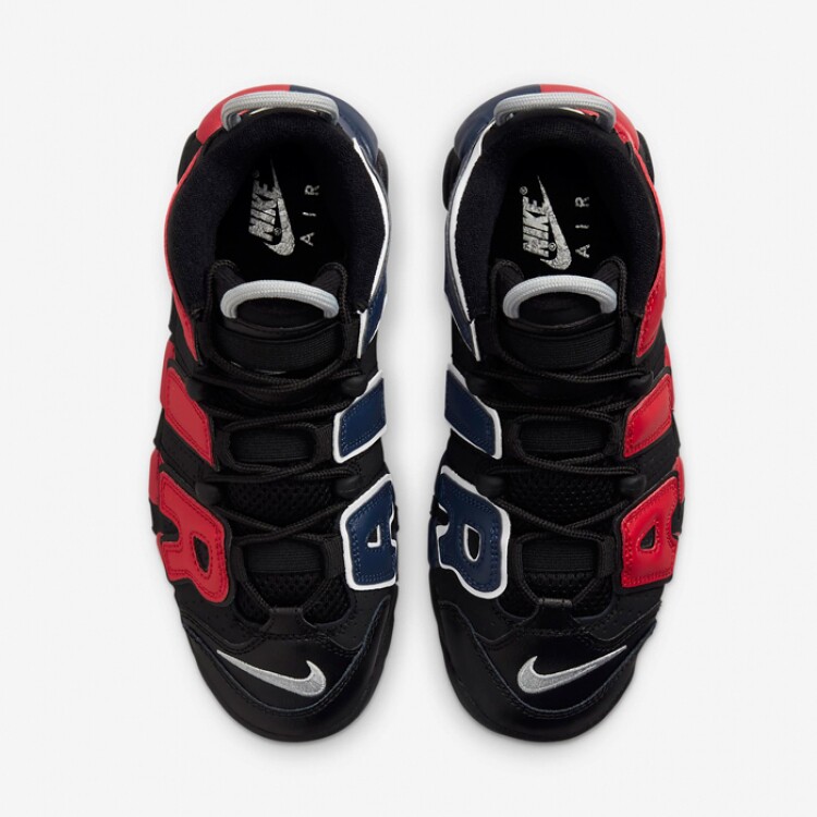 nike耐克airmoreuptempo皮蓬air儿童红蓝鸳鸯篮球运动休闲鞋