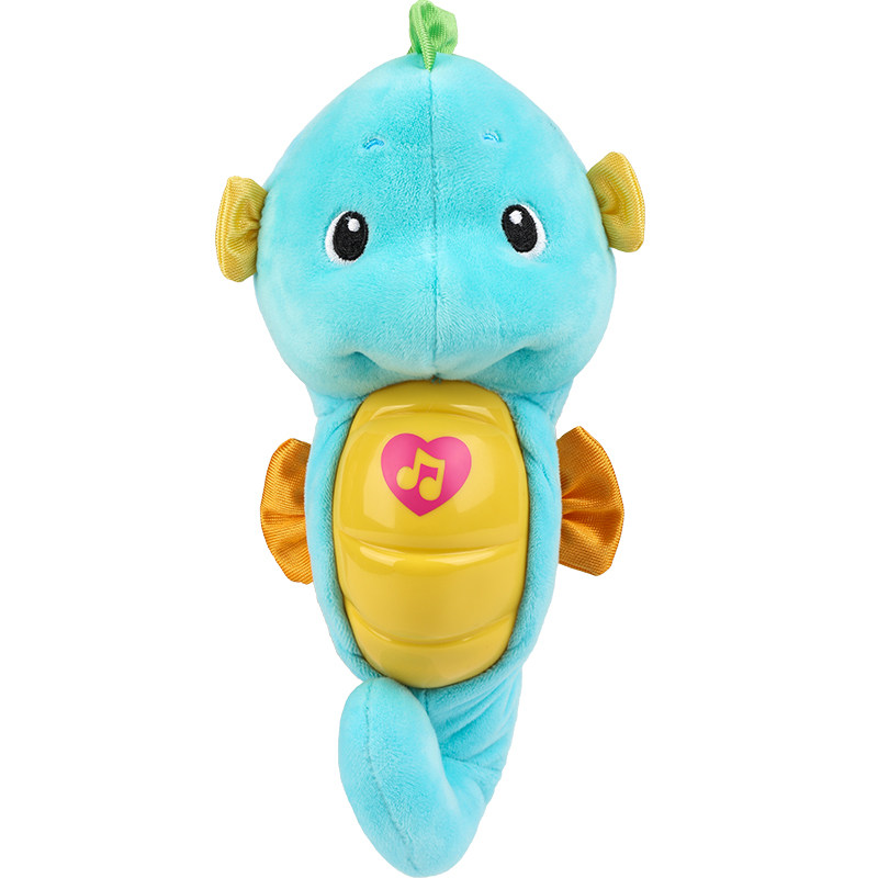 海马婴儿正品费雪声光安抚小海新生音乐胎教手偶