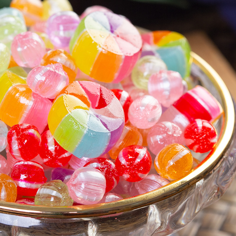 糖果日本进口金扇之风车什锦花星手工硬糖高颜值传统糖果