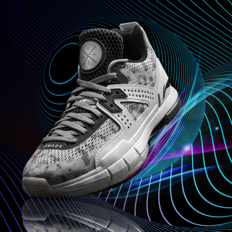 李宁篮球鞋李宁韦德之道wow 5篮球专业比赛鞋abam057 灰迷彩 丹宁