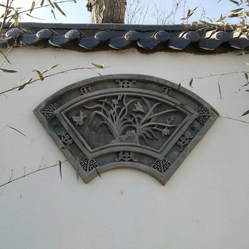 传承古建仿古仿古砖砖雕镂空扇形梅兰竹菊立体浮雕砖雕