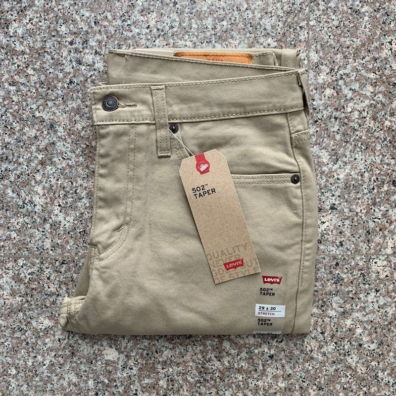 现货Levi's/李维斯男502卡其色锥形窄脚牛仔裤#295070009