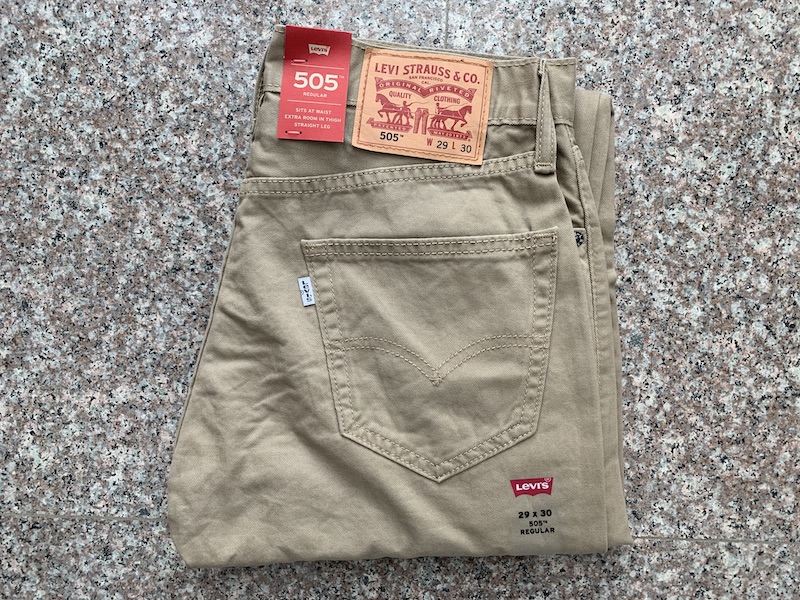 现货Levi’s/李维斯男505软棉卡其色直筒牛仔裤005051167