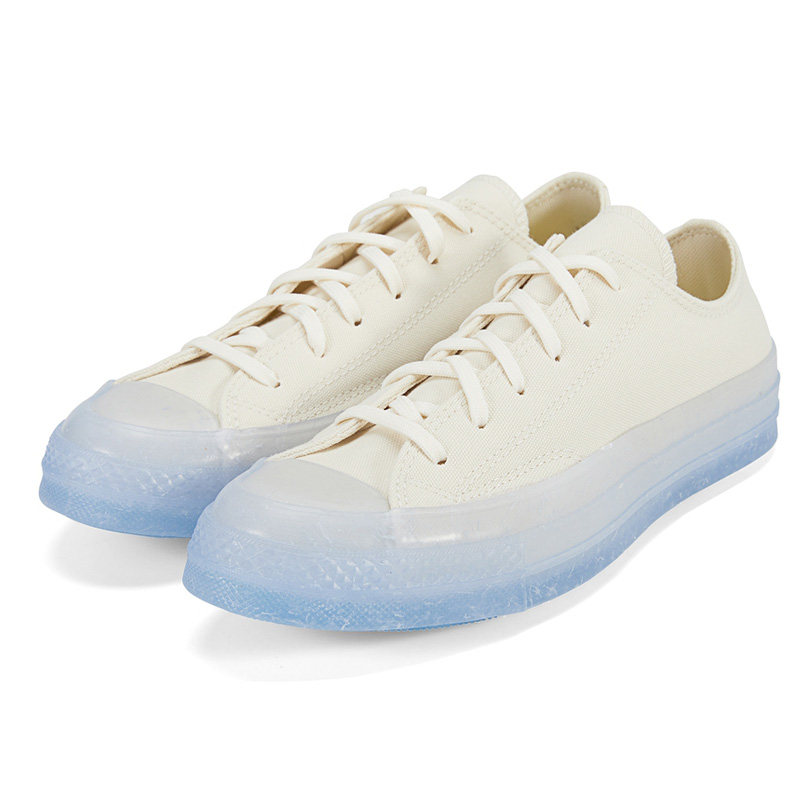 converse匡威威帆布鞋男女女板透明水晶蓝底低帮帆布鞋