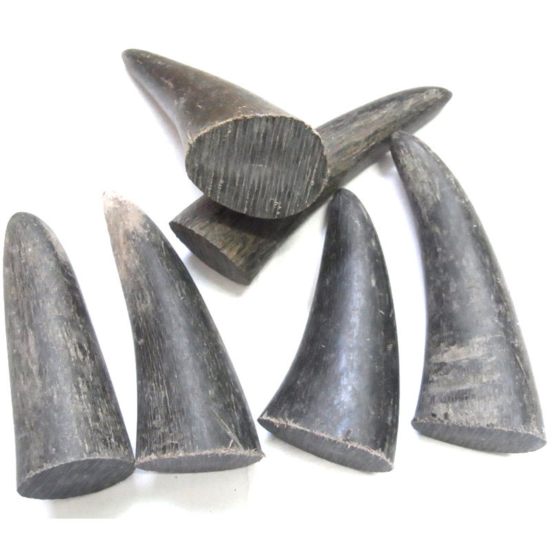 黑水牛角尖原材料纯整角实心雕刻佛珠工艺品烟嘴保真梳子