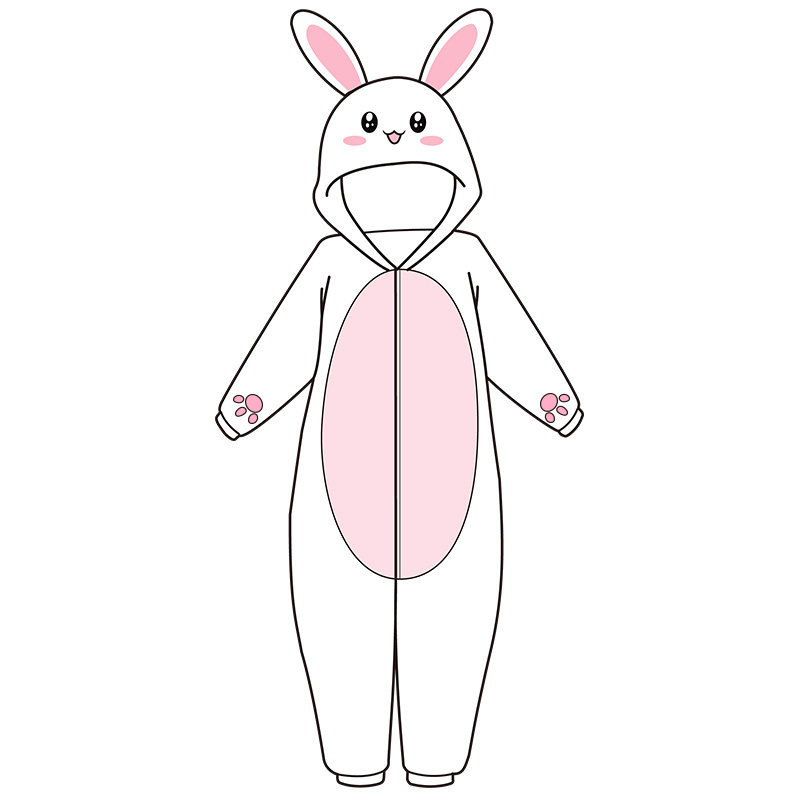 萌兔连体睡衣 动物狂想曲兔子法兰绒周边 忘羡兔 动漫周边星黛露