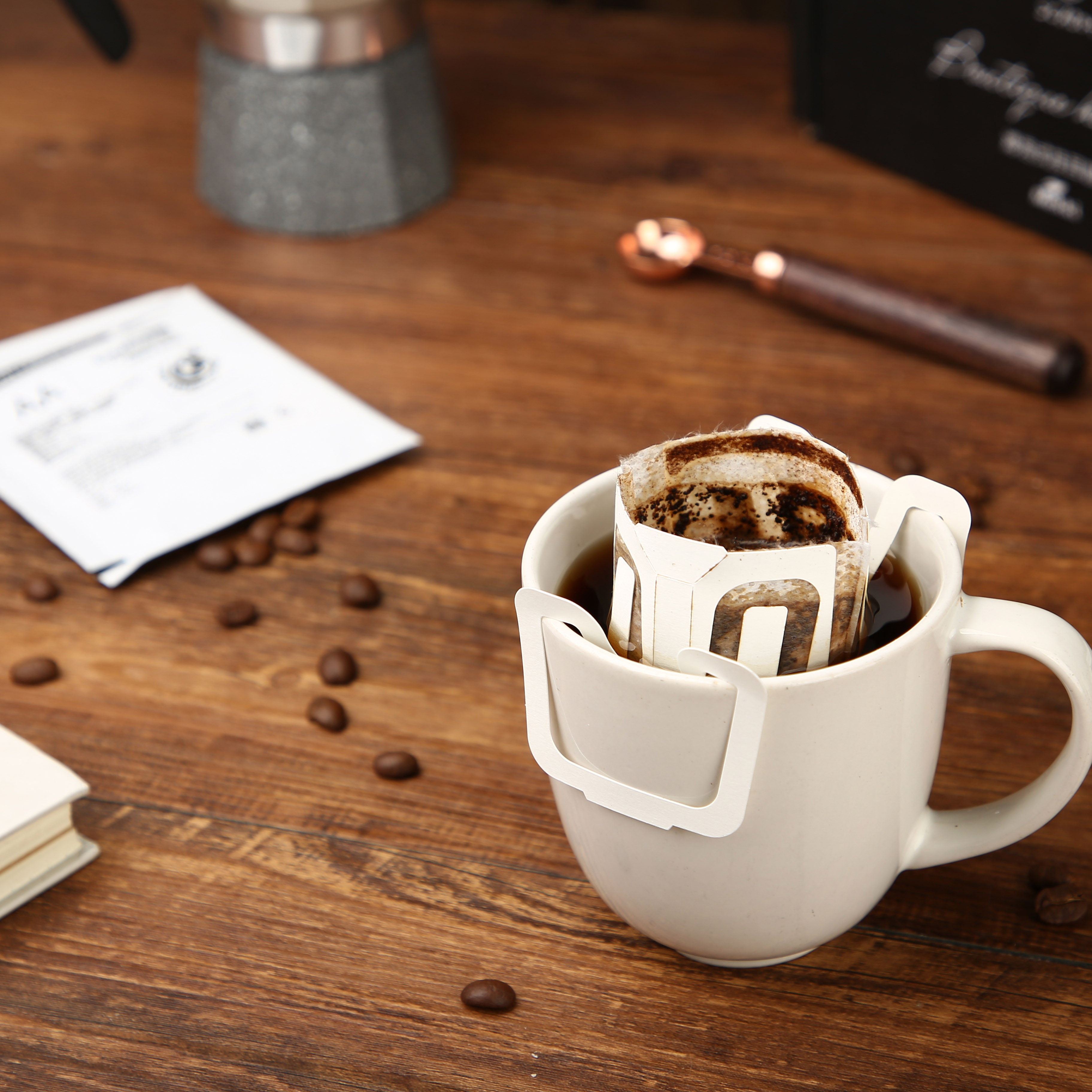 25枚 意式醇香特浓挂耳咖啡 无糖提神现磨纯黑咖啡粉【买2送杯】