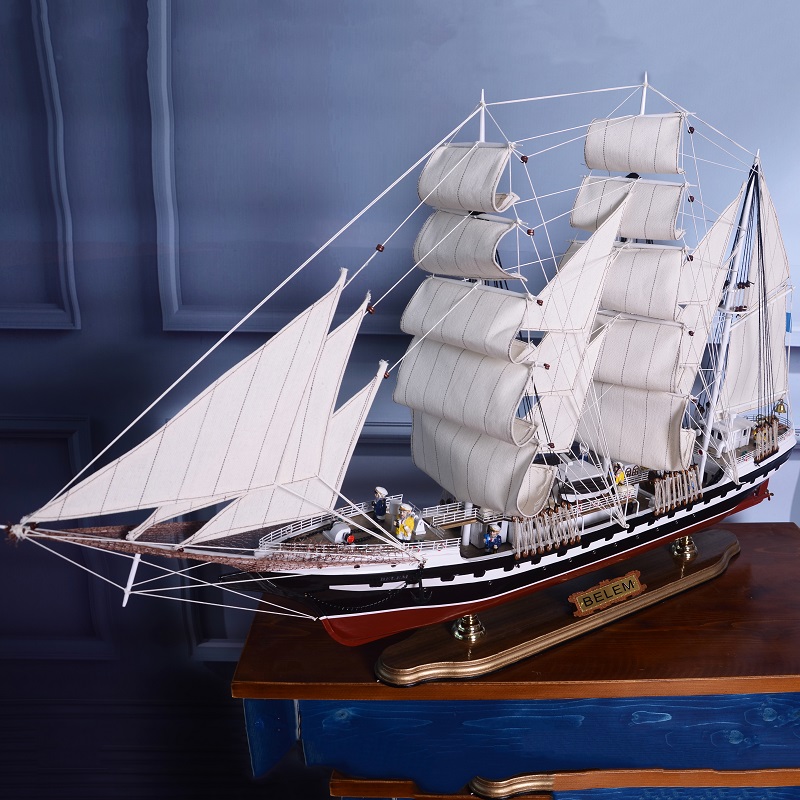 一帆风顺帆船模型摆件酒店摆设开业客厅装饰品手工工艺船