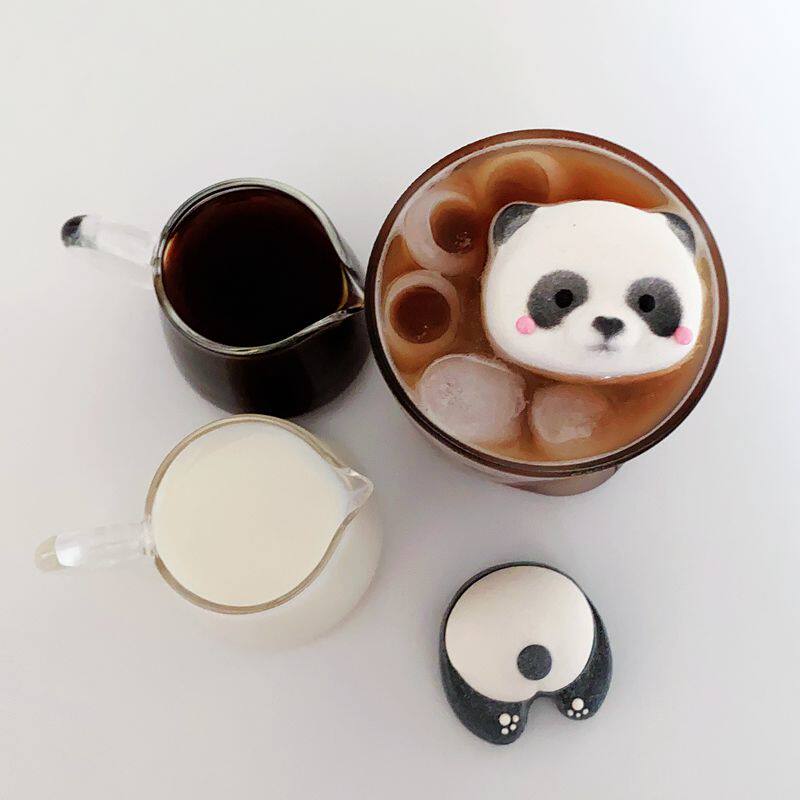 心田小糖熊猫屁屁手工棉花糖礼盒咖啡伴侣生日糖果