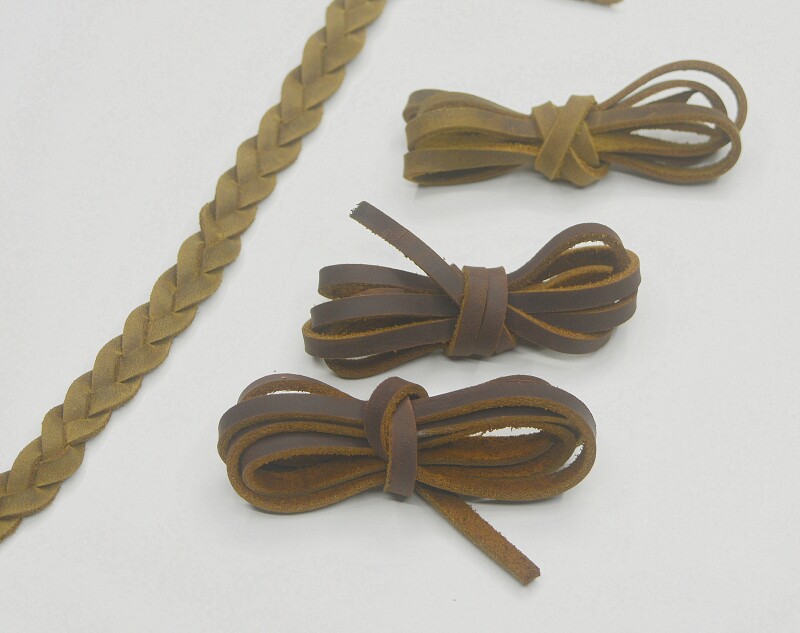 真皮头层牛皮皮条编织手链项链毛衣复古手工绳