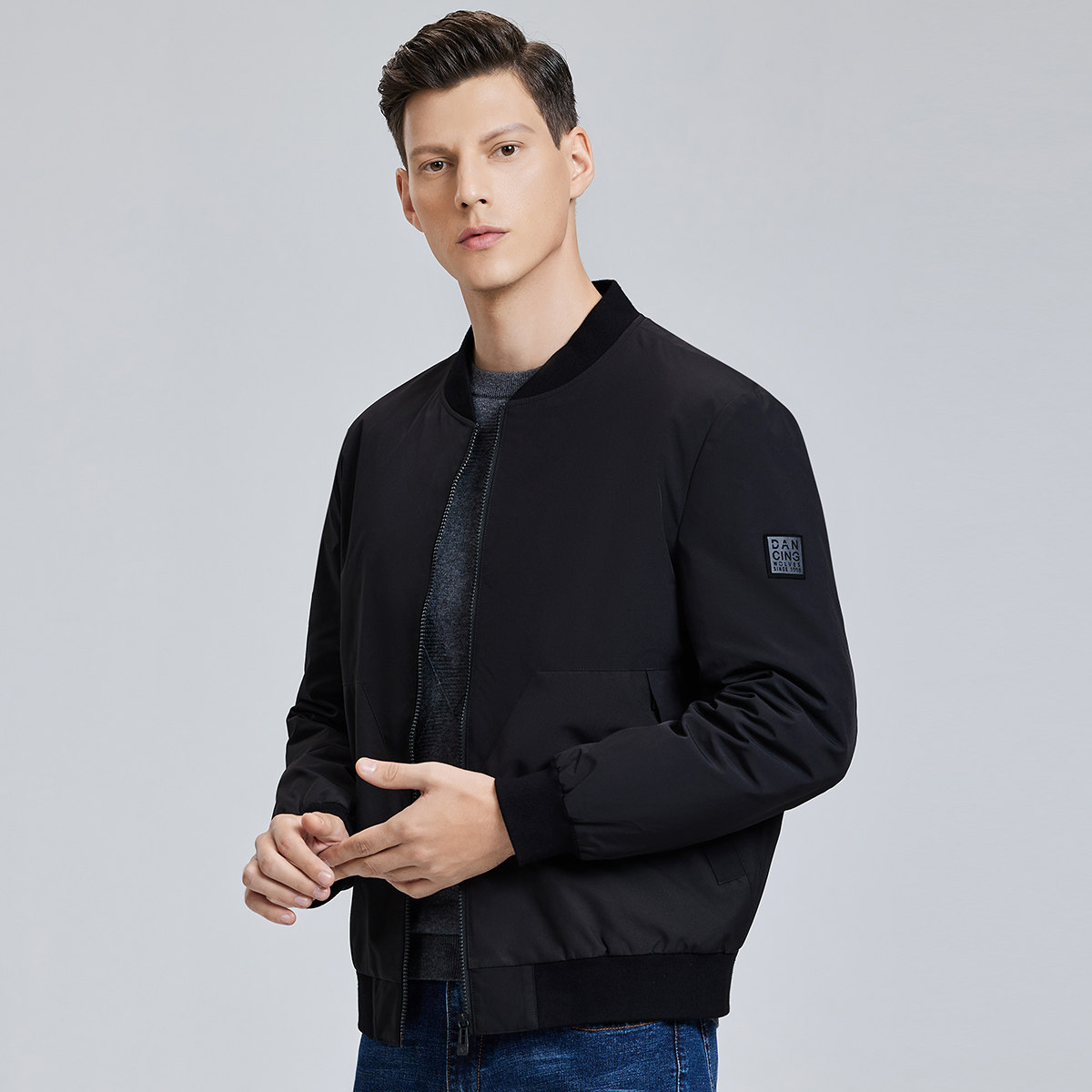 与狼共舞棉服2022秋冬新款男装潮流拼接棒球男士棉衣