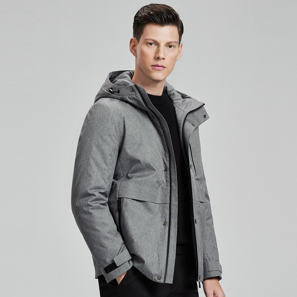 与狼共舞棉衣2022冬季新款男装连帽防水加厚男士棉衣