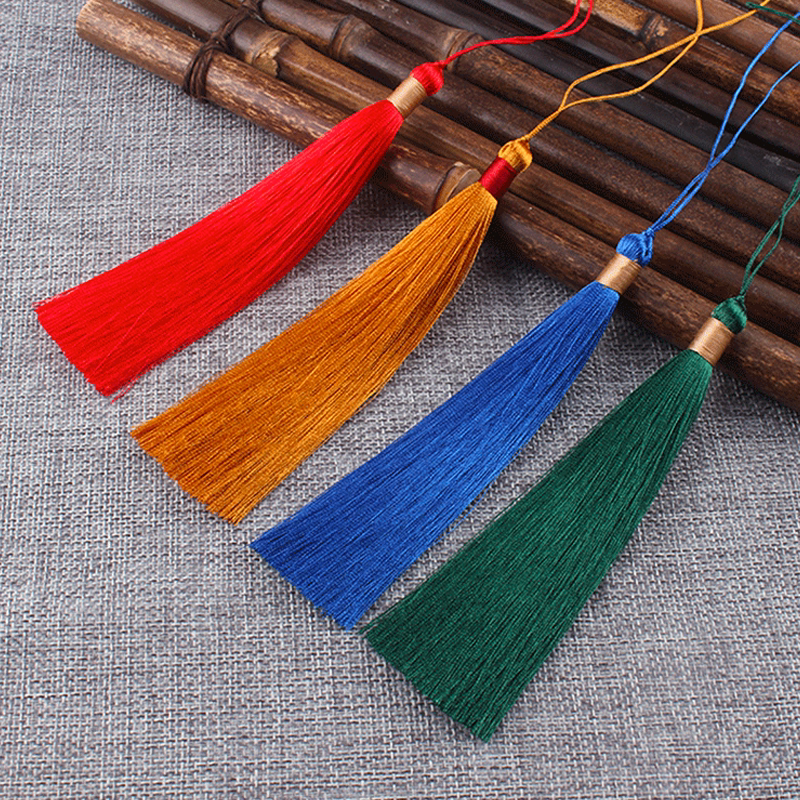 韩少爷流苏吊坠国风中国精品褶皱垂直折扇风顺流苏