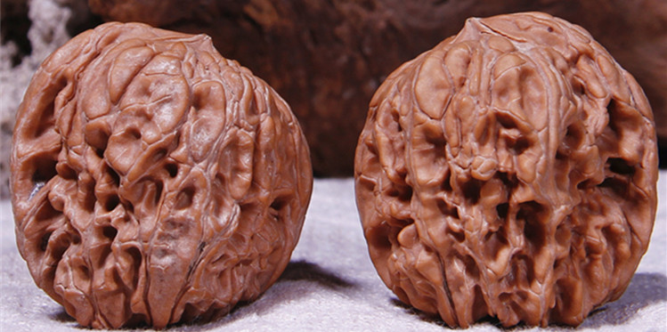 康熙御用门墩狮子头45mm精品麻核桃文玩核桃手揉把件保健 q152