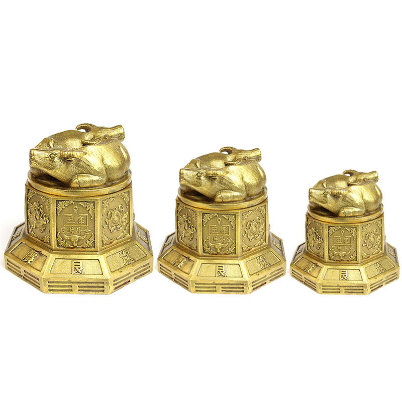 泰山福缘阁四神四财库牛转乾坤八卦家居摆件摆件