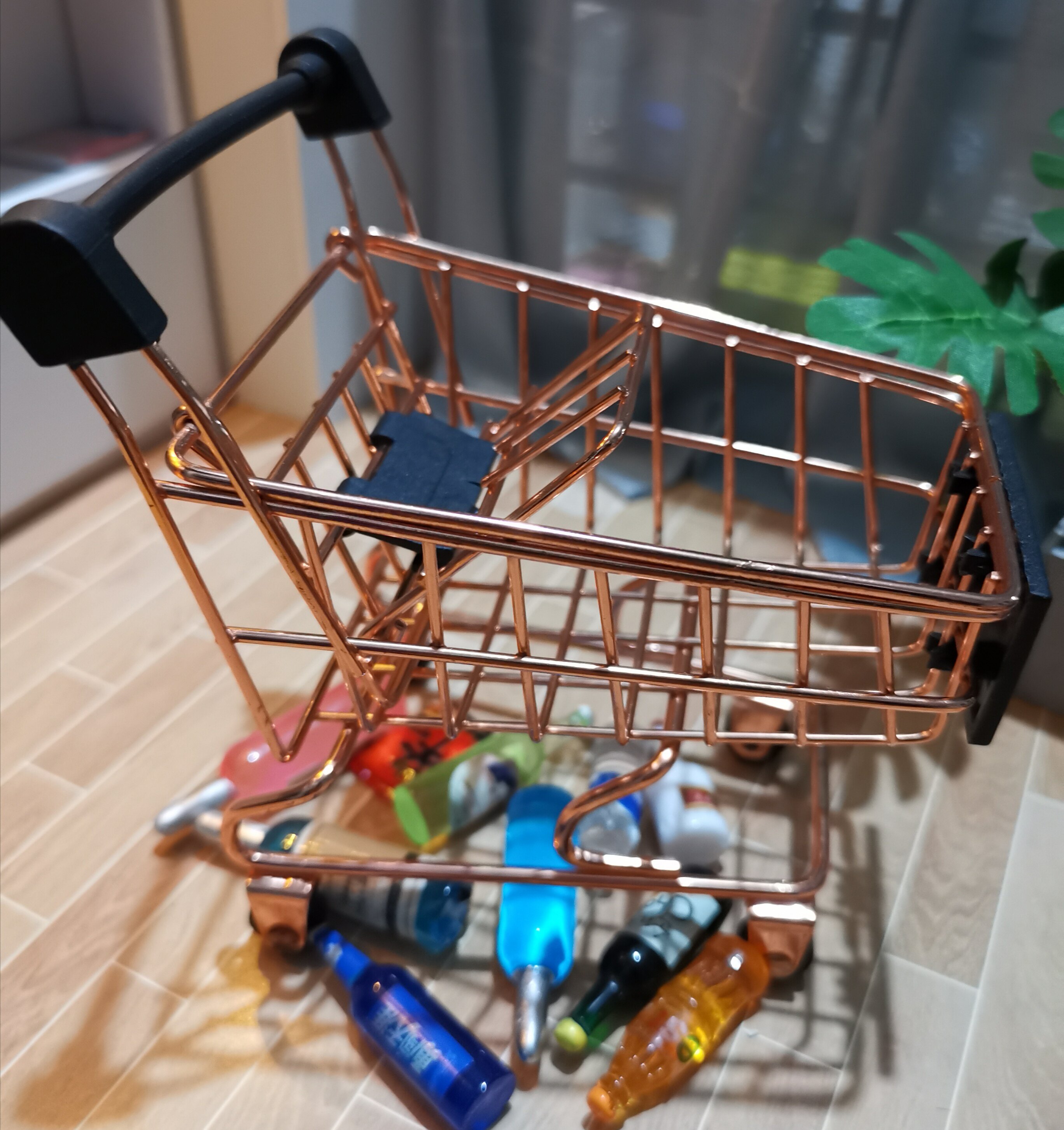 微缩食玩模型超市购物车6分配件bjd场景ob11家居