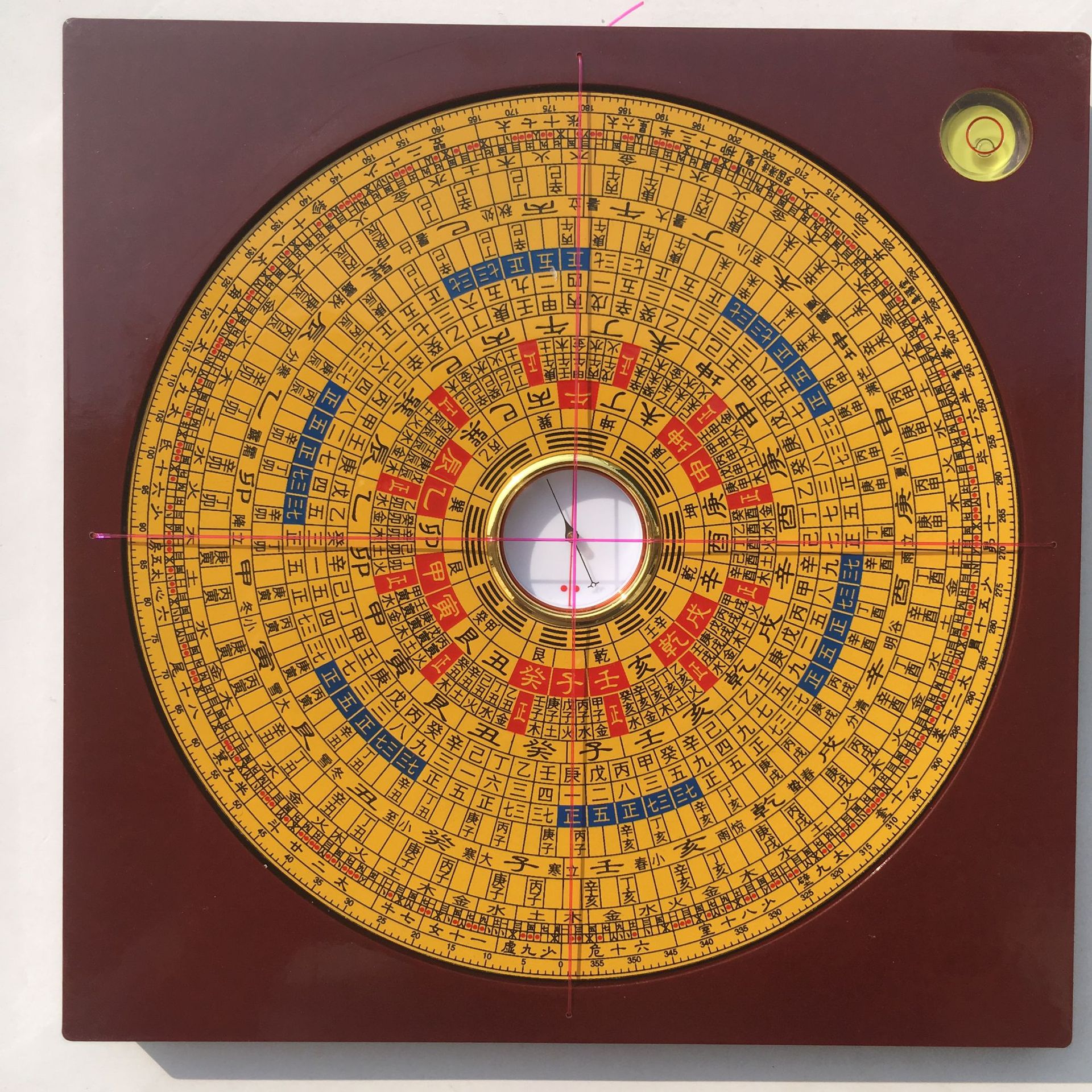 正品集福堂5寸专业罗盘三元三合综合盘风水纯铜罗盘仪五寸高精度