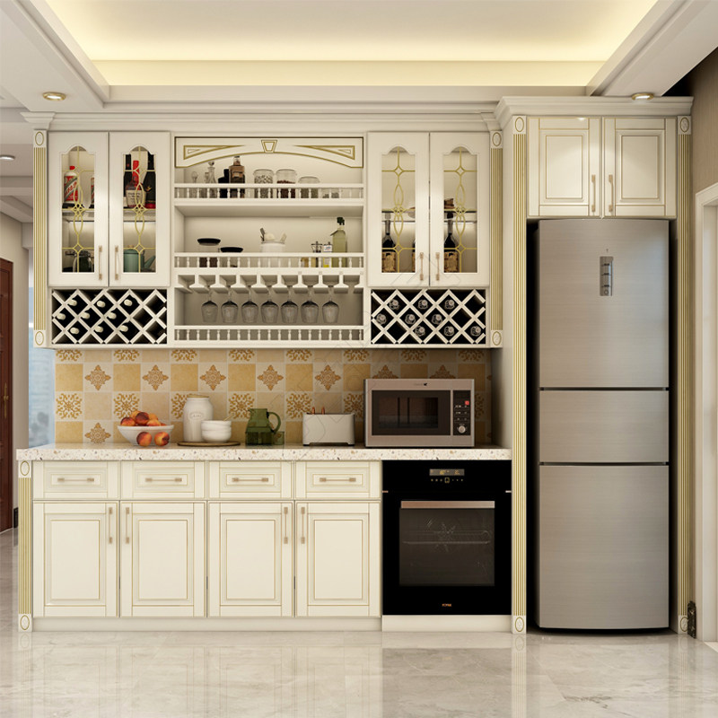 广西南宁美式门厅餐边柜到顶靠墙储物高柜欧式定制餐边柜