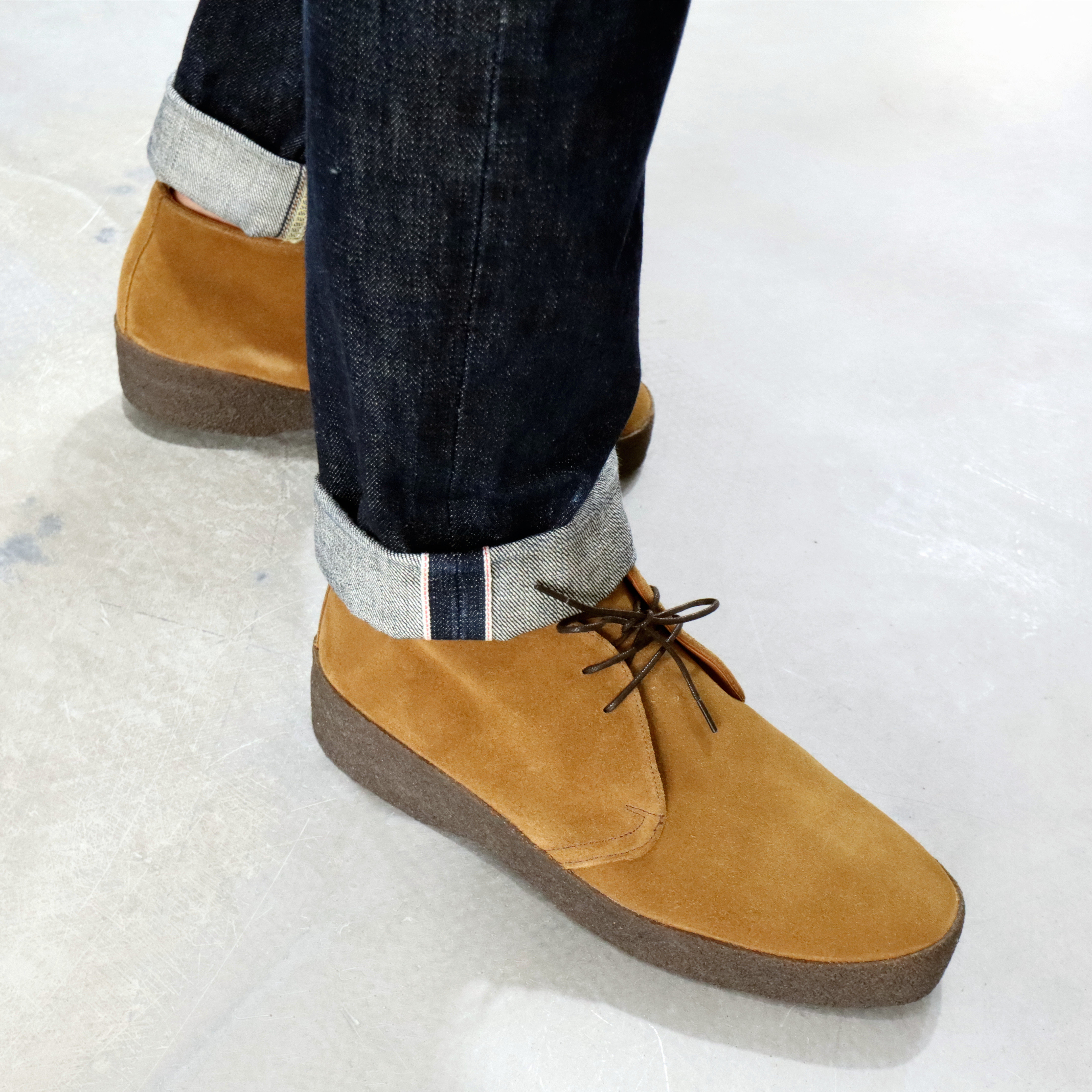 英国sanders经典chukka英伦短筒系带反绒皮内增高沙漠靴007幽灵党