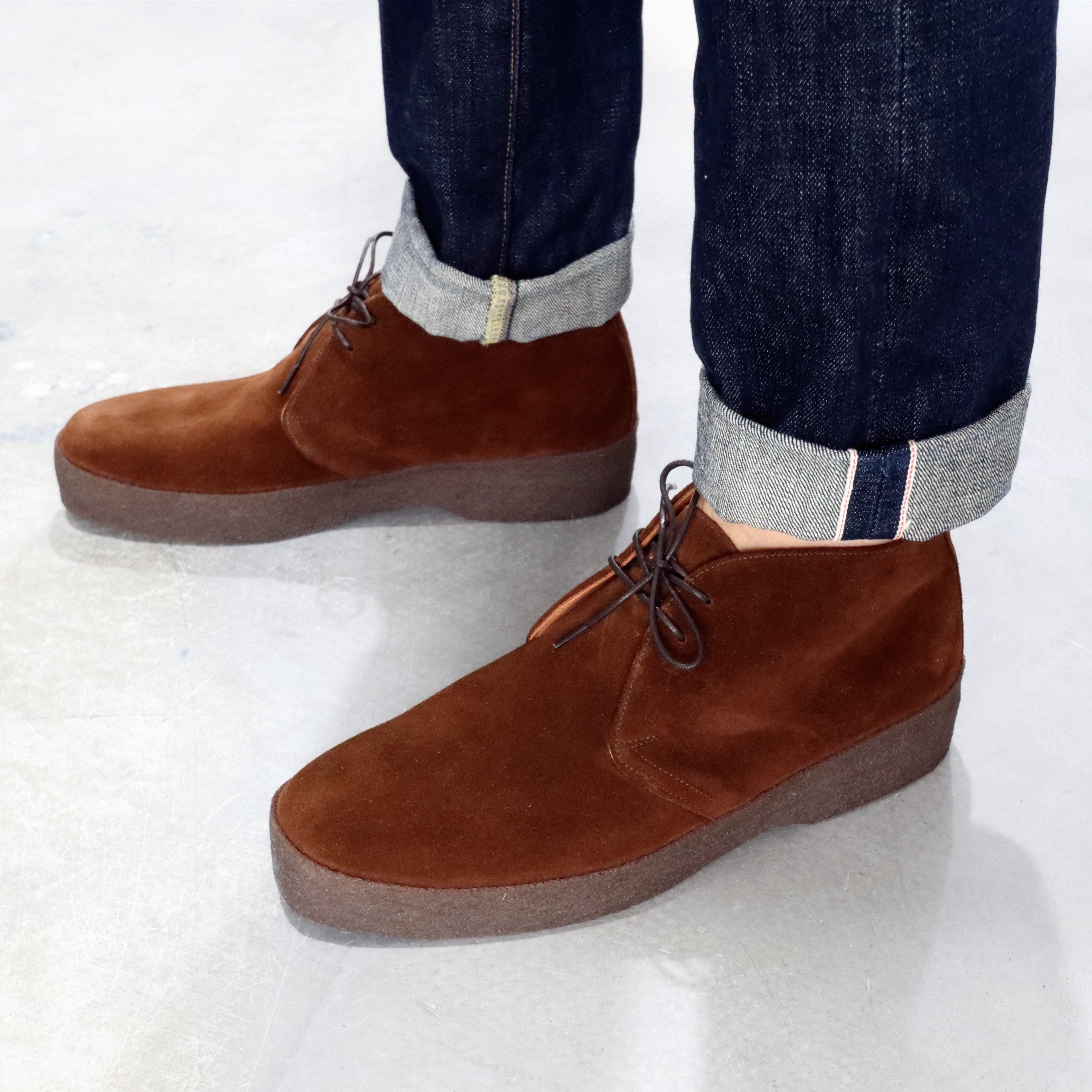 英国sanders经典chukka英伦短筒系带反绒皮内增高沙漠靴007幽灵党