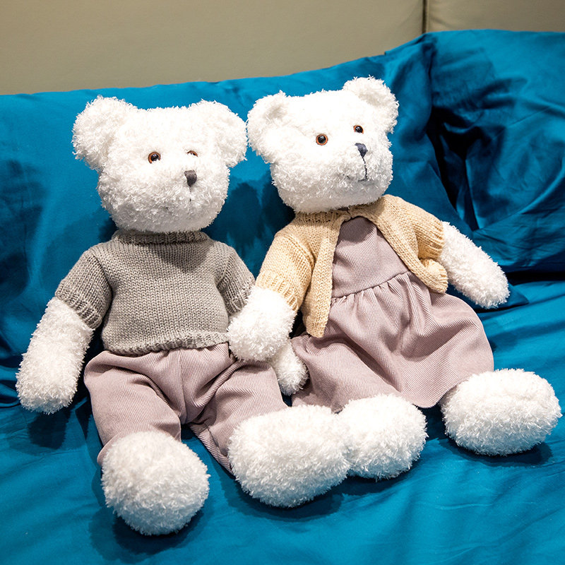 情侣一对泰迪熊公仔玩具熊布娃娃女生抱抱熊毛绒玩具可爱超萌玩偶