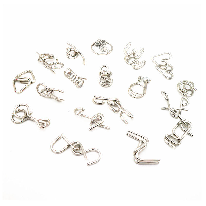 智力金属接环小学生扣解儿童益智玩具解扣18款套装解锁