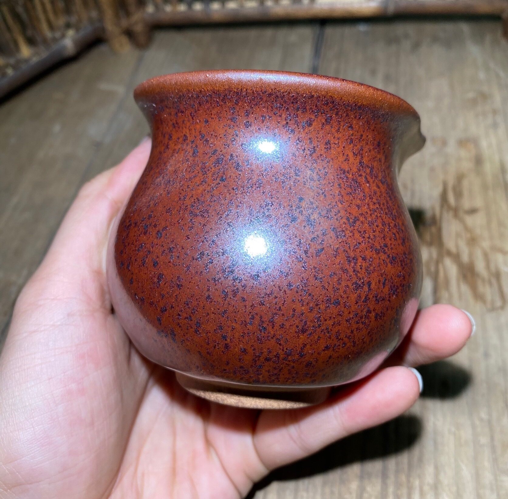 柿红铁锈公道建窑建盏公道杯