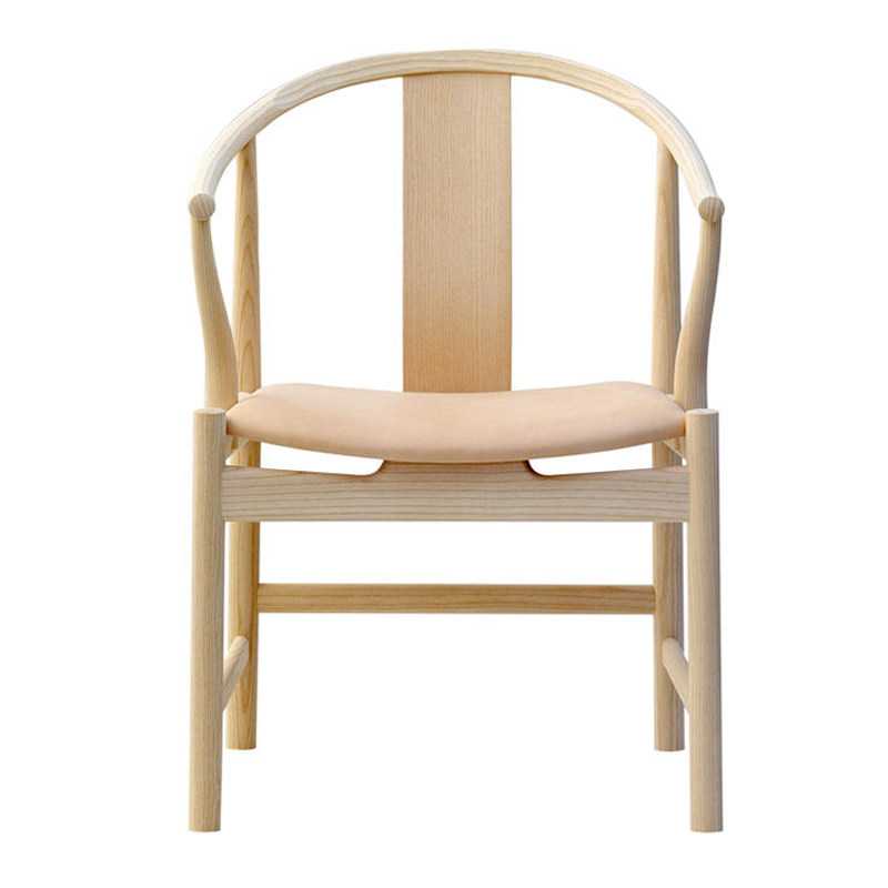 hanschinesechair汉斯椅简约中国扶手餐椅实木休闲软包椅子pp56