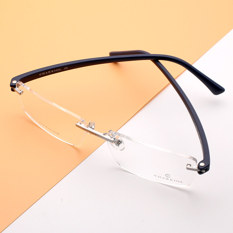 charriol夏利豪眼镜镜框近视可配商务大脸加宽时尚眼镜架