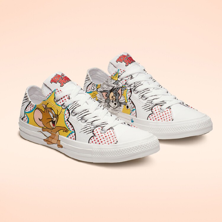 conversetomandjerry猫和老鼠联名帆布布鞋165732c165734c运动休闲鞋