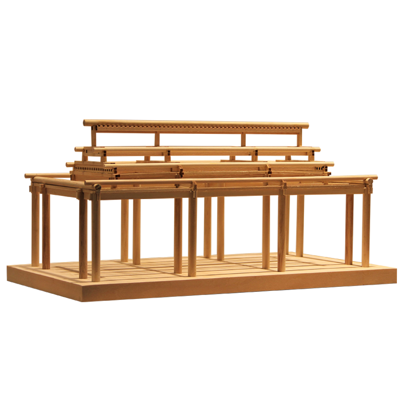 时间实木手工木艺榫卯拼装古建筑斗拱模型中式摆件