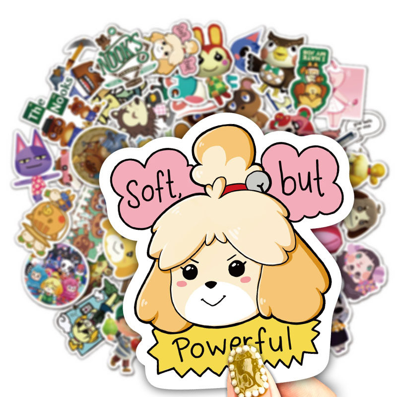 贴纸50张动物之森笔记本电脑行李箱pad冰箱diy动森贴纸