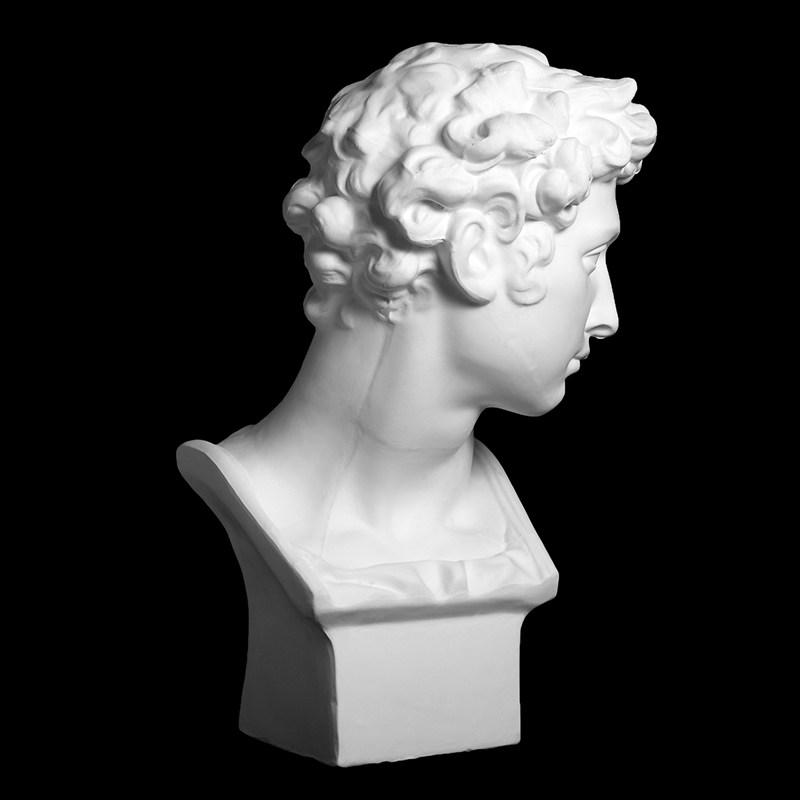 综美石膏像 硬模石膏像美术教具小卫63cm美术用品美术教具专业美术