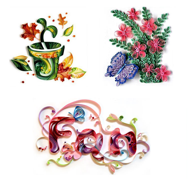 纸条彩色衍纸画学生儿童创意手工材料纸艺卷纸折纸