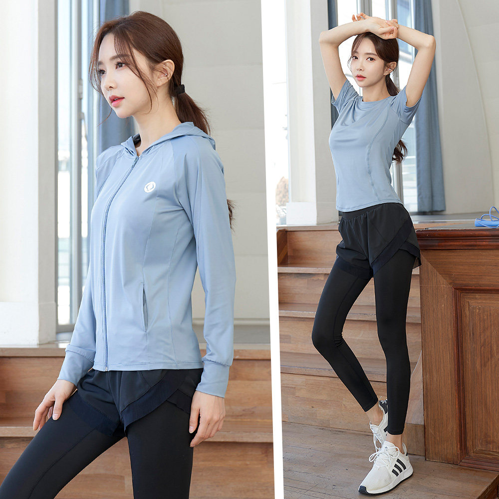瑜伽服装春夏新款女士户外健身房运动套装速干瑜伽套装