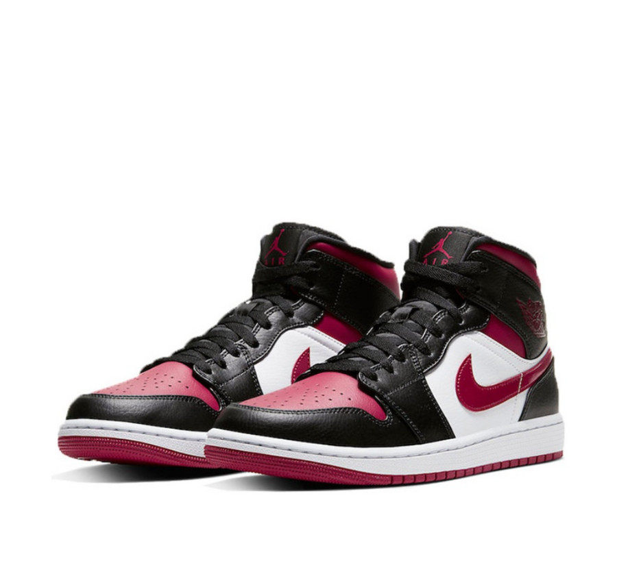 airjordanmidaj1中帮黑红脚趾篮球球鞋554724篮球鞋