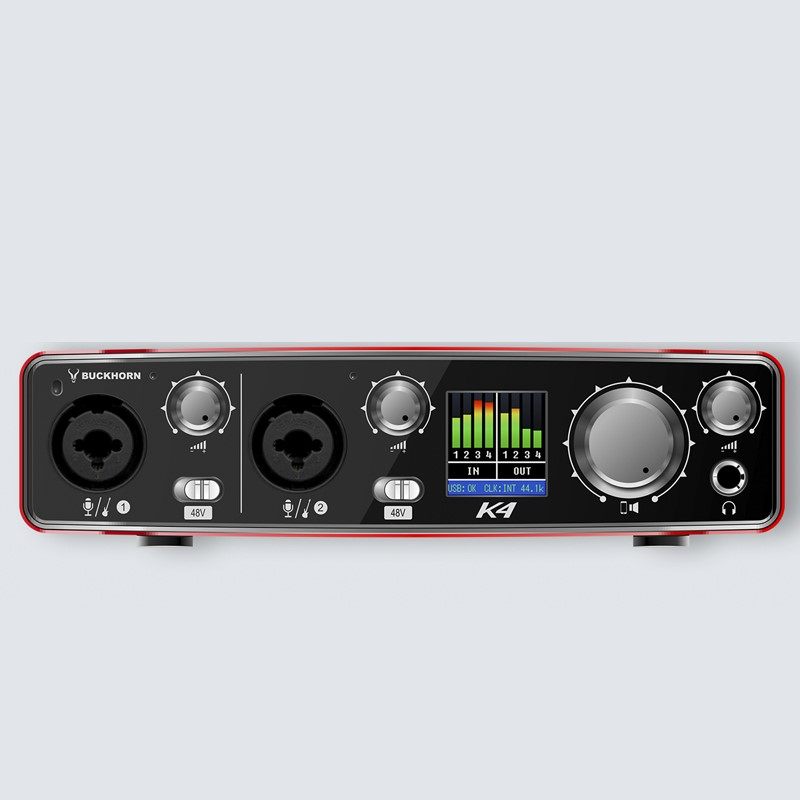 声卡buckhorn跳羚k4usb外置手机电脑网红主播外置声卡