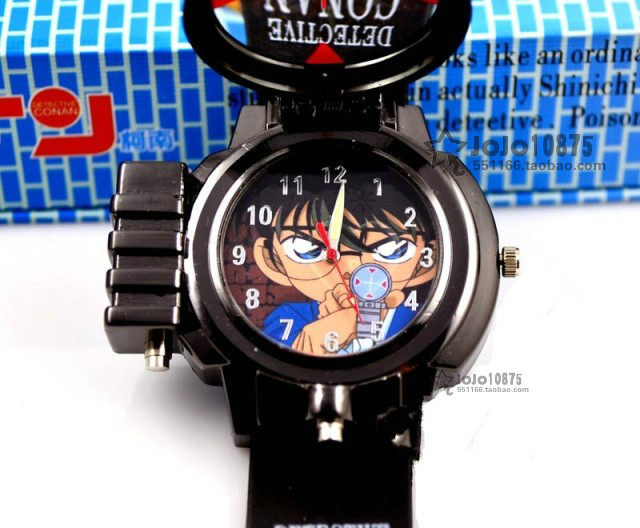 手表动漫侦探激光柯南儿童红外线放大镜多功能男孩国产腕表