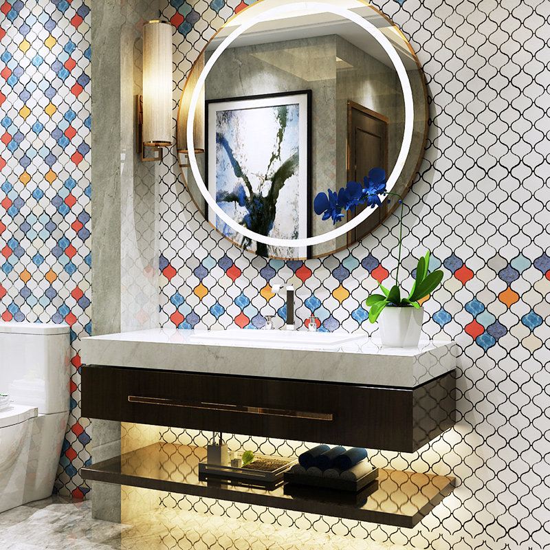 瓷砖复古小灯笼陶瓷马赛克背景墙厨房墙砖卫生间地砖马赛克