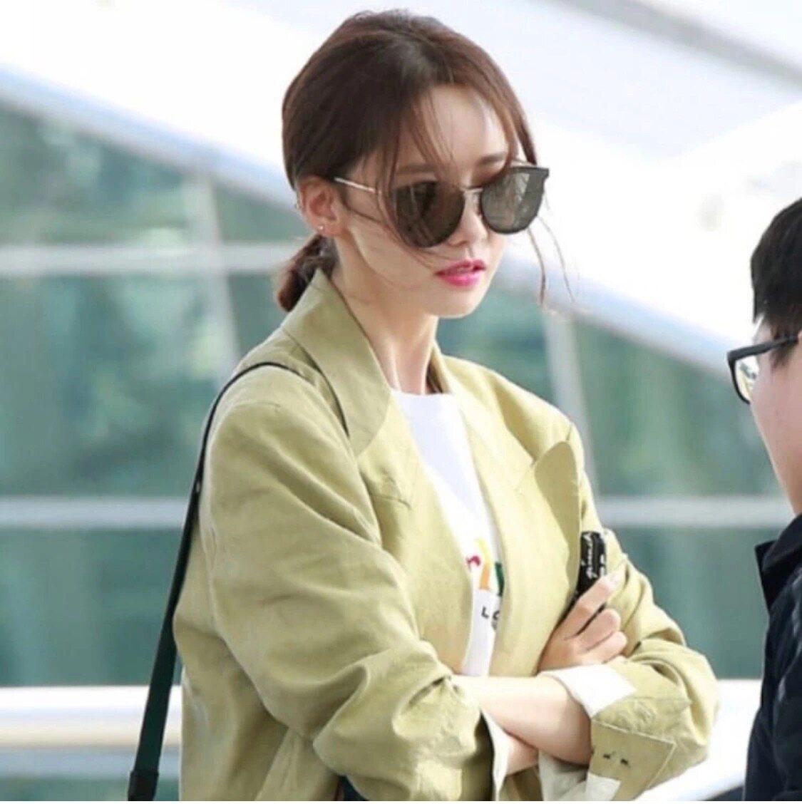 林允儿允儿同款复古圆框大框太阳镜圆脸男女防滑太阳眼镜