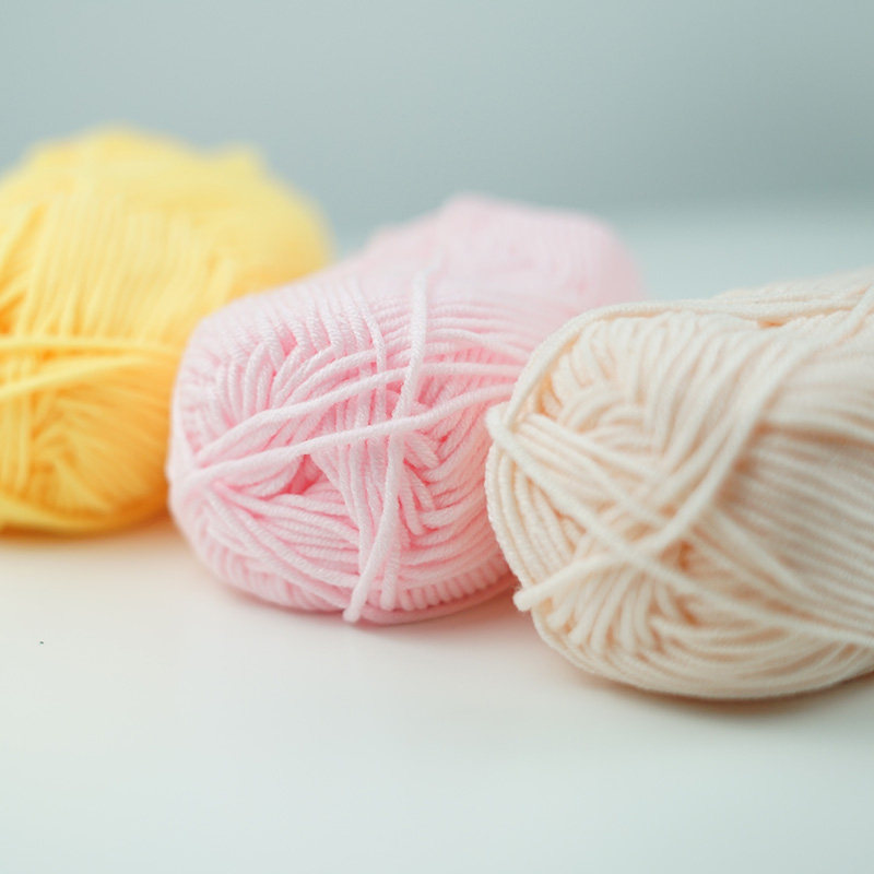 棉毛牛奶5股线团毛线团围巾小敏儿家包围巾材料毛线