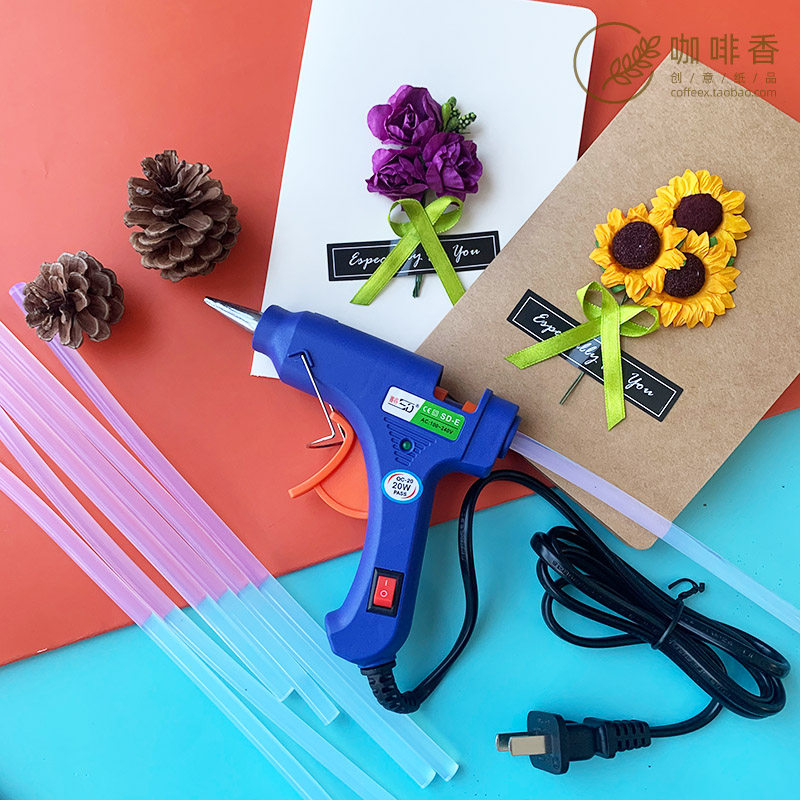 热熔胶枪胶手工diy工具玩具积木粘贴黏贴胶条热胶枪