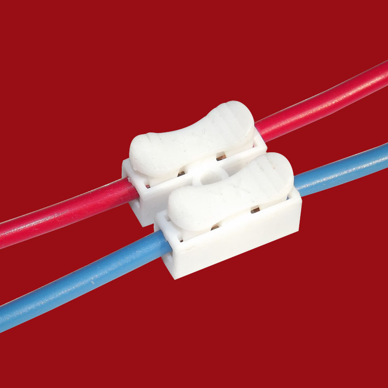 按压接线端子电线灯具快速连接器ch2接线2位弹簧灯具配件