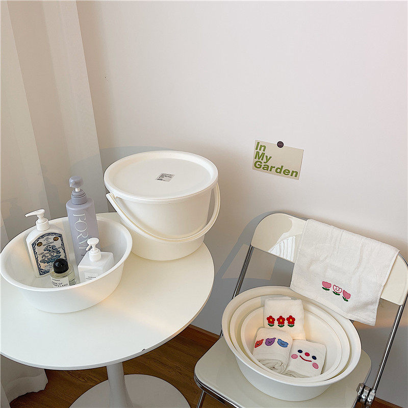 套装洗澡盆子洗脸盆洗脸毛巾笑脸洗漱漂亮宿舍脸盆