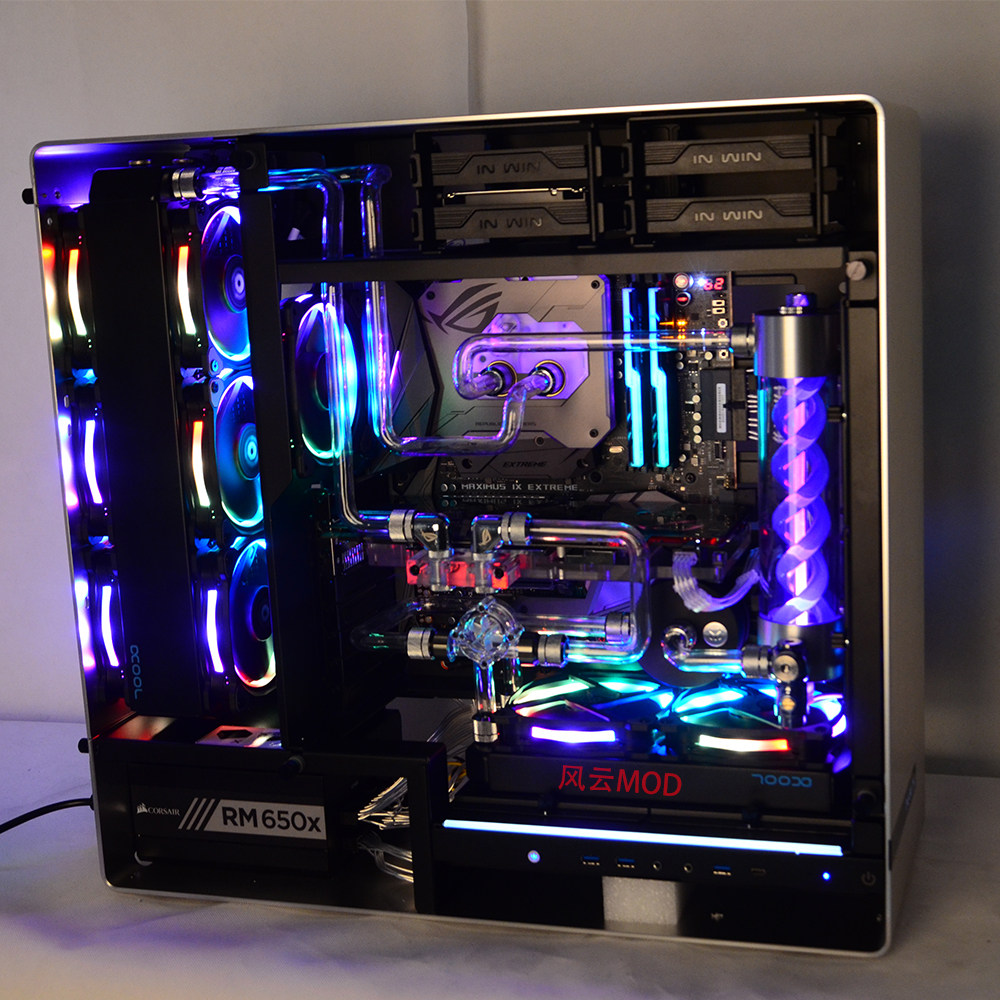水冷主机吃鸡迎广分体式30908700km9e高端游戏diy兼容机